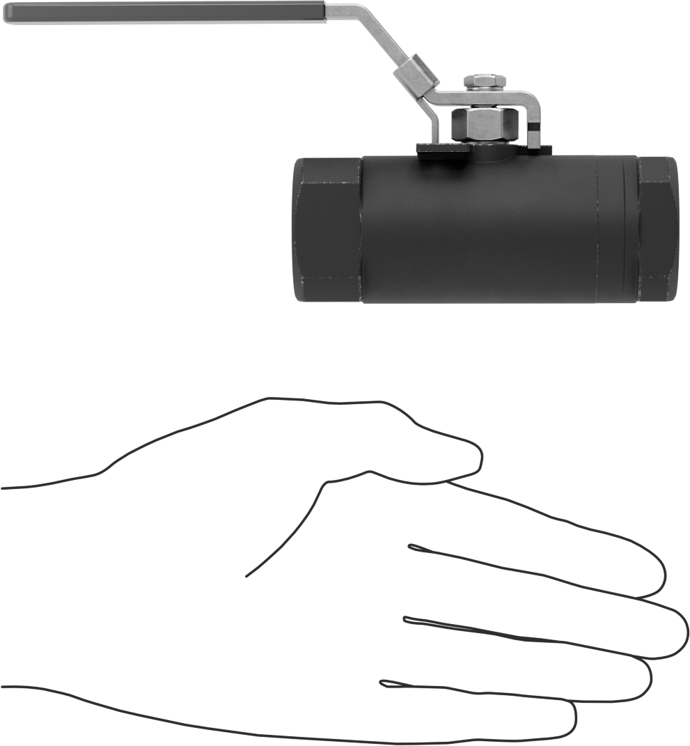 Yakıt için Çelik Gövde Açma/Kapama Vanası, Grafit Conta, 1/2 NPT Dişi, 6000 PSI @ 100°F