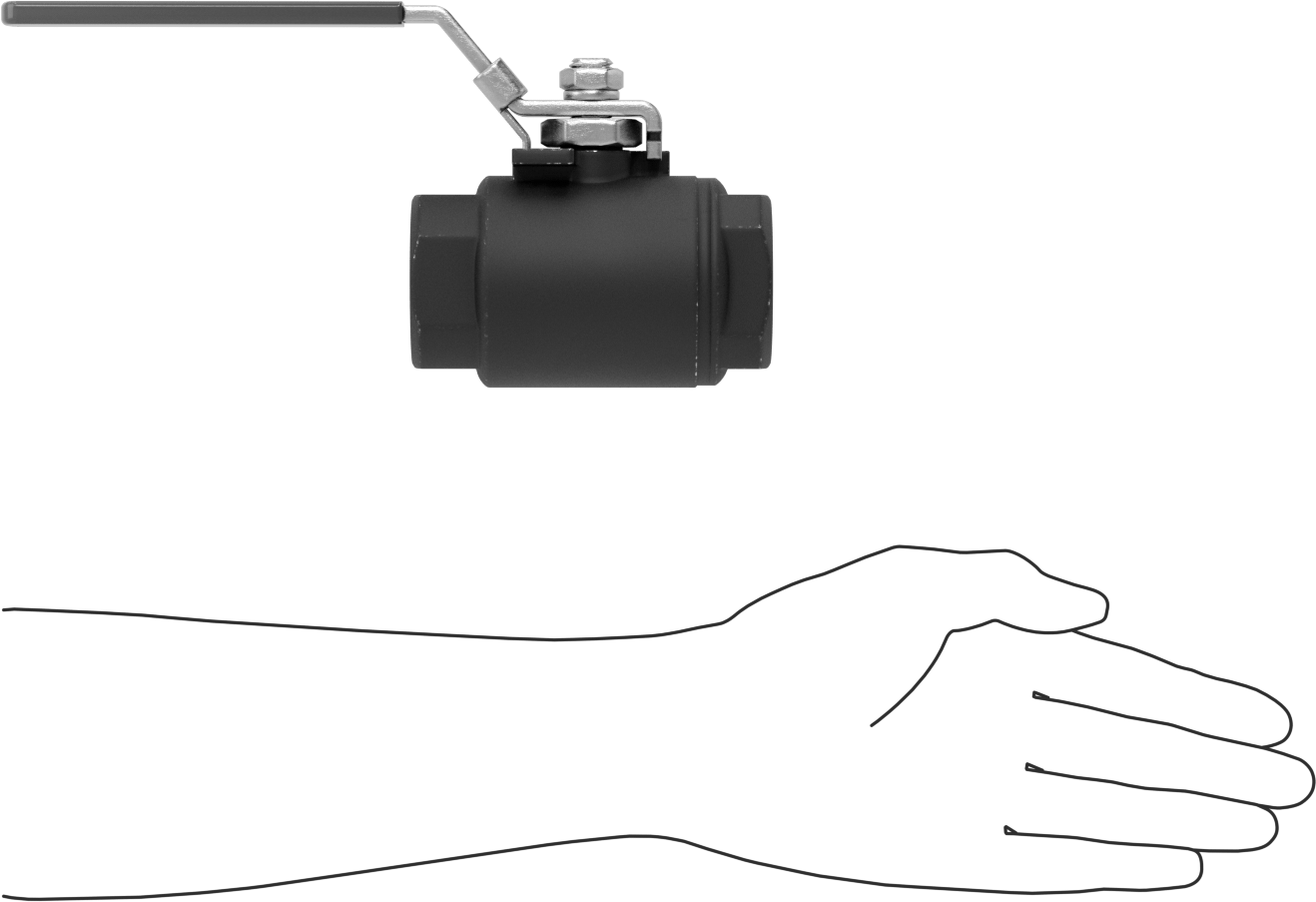 Yakıt için Çelik Gövde Açma/Kapama Vanası, Grafit Conta, 1 NPT Dişi, 100°F'de Maksimum 6000 PSI