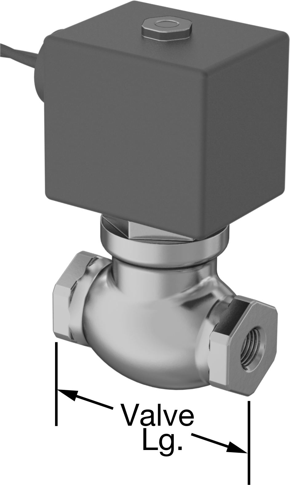 Floroelastomer Contalı Bronz Solenoid Valf, Normalde Kapalı, 120/240V AC, 1/4 NPT Dişi