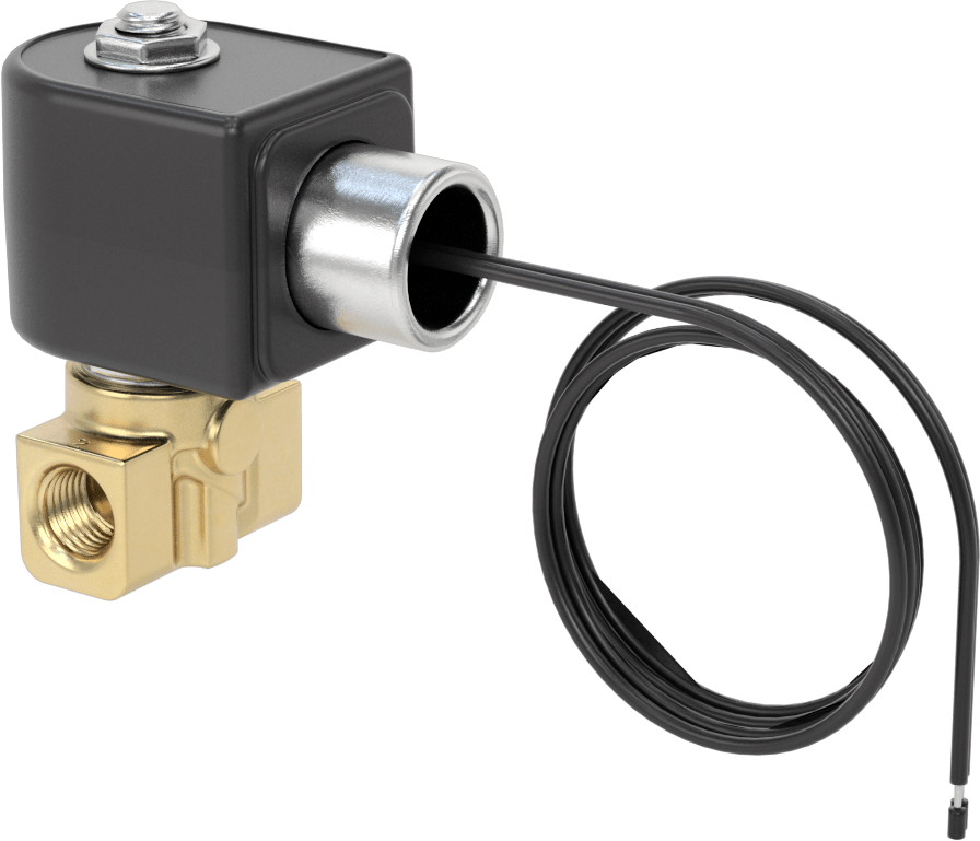 Pirinç Gövdeli Kompakt Solenoid Açma/Kapama Vanası, 24V AC, 1/4 NPT Dişi, 0,11 Cv