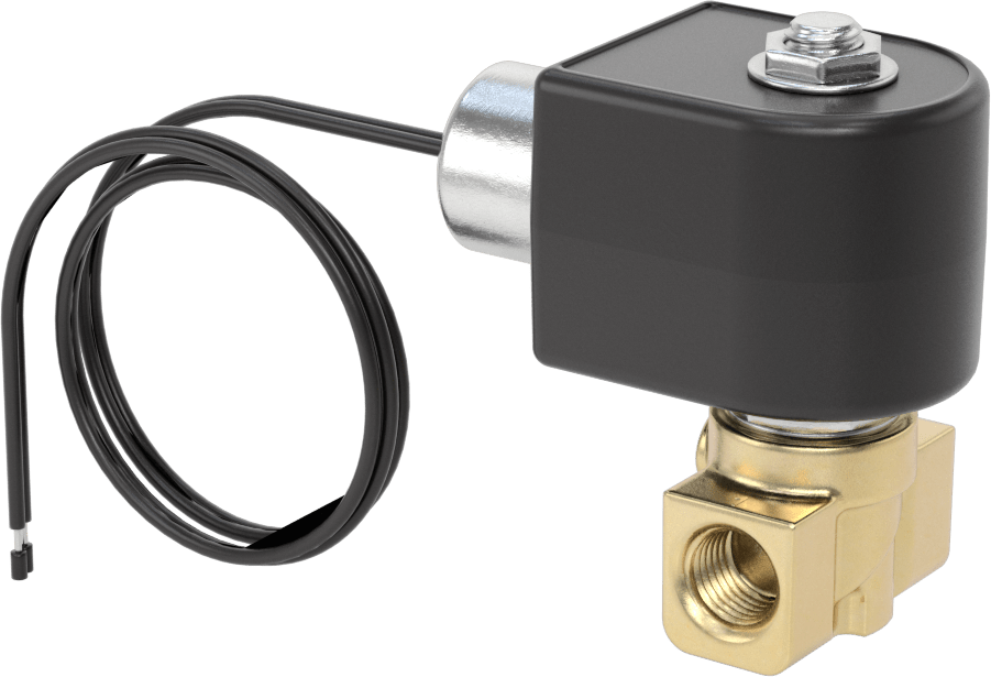 Pirinç Gövdeli Kompakt Solenoid Açma/Kapama Vanası, 120V AC, 1/4 NPT Dişi, 0,17 Cv
