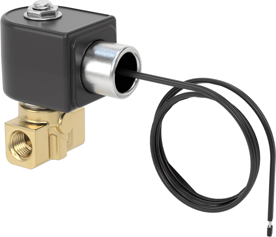 Pirinç Gövdeli Kompakt Solenoid Açma/Kapama Vanası, 120V AC, 1/4 NPT Dişi, 0,24 Cv