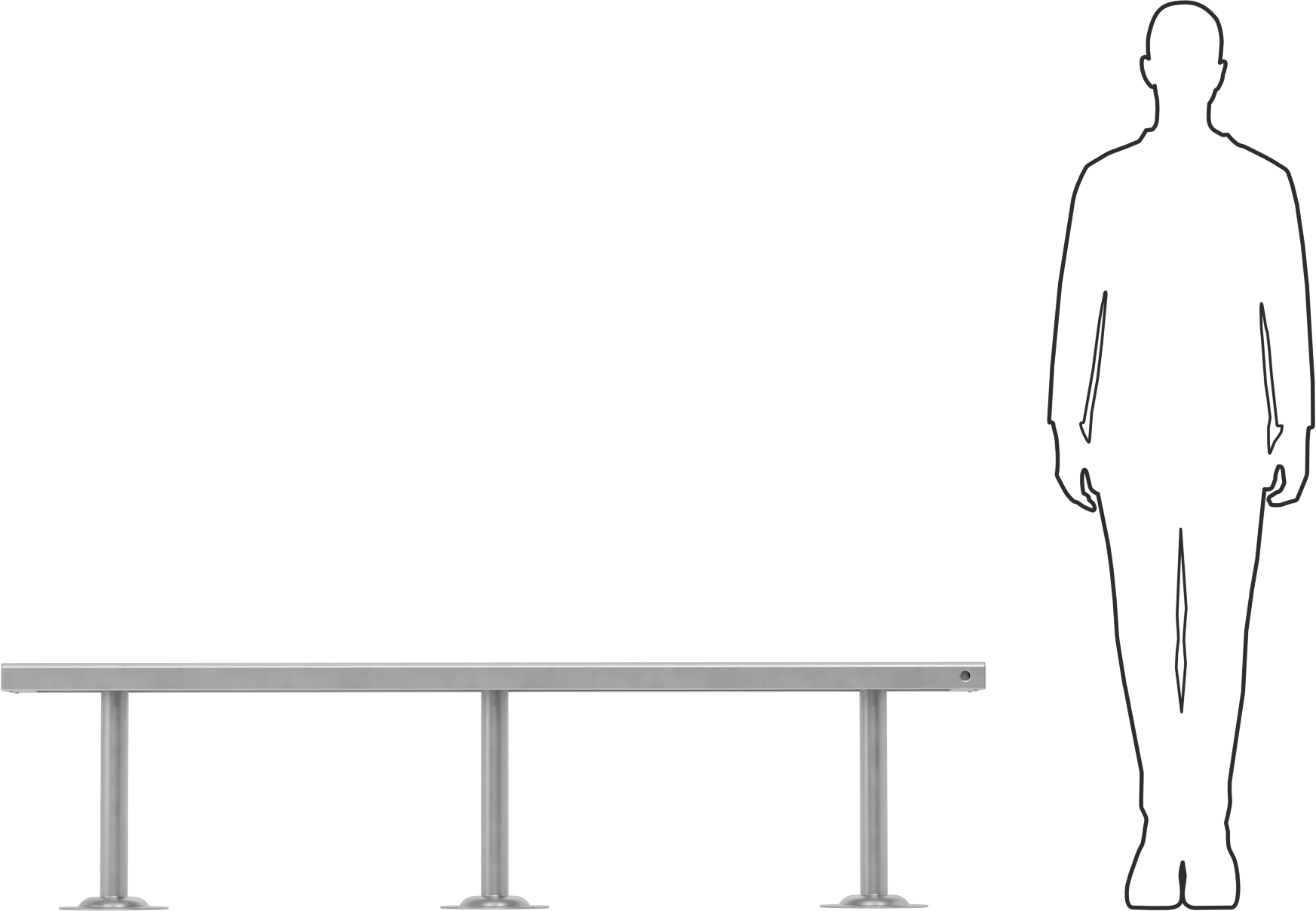 Temiz Oda Tezgahı, Paslanmaz Çelik, 18“ Yükseklik x 72” Genişlik x 9" Derinlikli Oturak