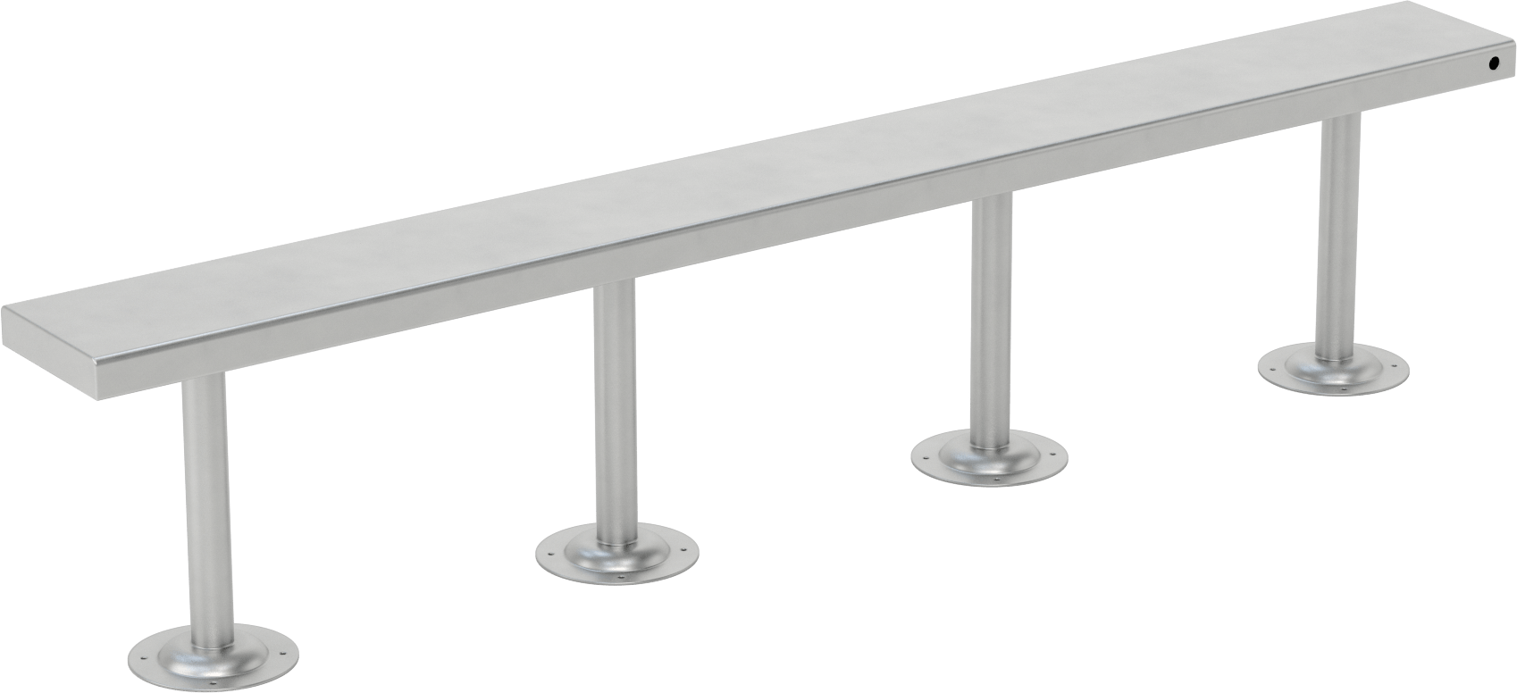 Temiz Oda Tezgahı, Paslanmaz Çelik, 18“ Yükseklik x 84” Genişlik x 9" Derinlik Koltuk