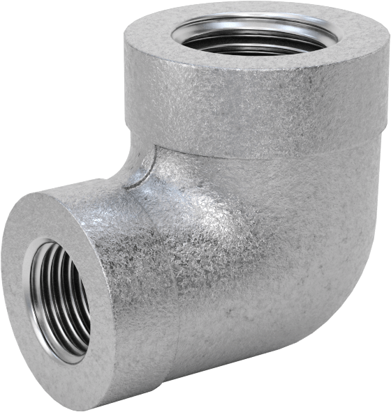 Düşük Basınçlı Boru Bağlantı Elemanı, Galvanizli Demir, 90 Derece Dirsek Redüktör, 1/4 x 1/8 NPT Dişi