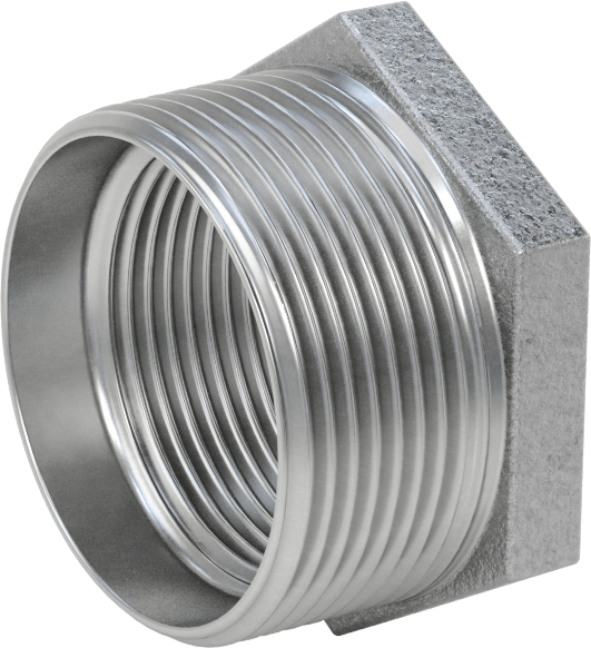 Düşük Basınçlı Boru Bağlantı Elemanı, Galvanizli Demir, Altıgen Burç, 1-1/2 Erkek x 1-1/4 Dişi NPT