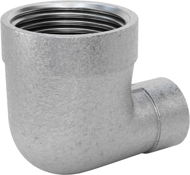 Düşük Basınçlı Boru Bağlantı Elemanı, Galvanizli Demir, 90 Derece Dirsek Redüktör, 3/4 x 1/4 NPT Dişi