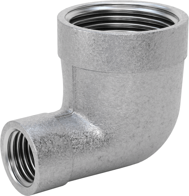 Düşük Basınçlı Boru Bağlantı Elemanı, Galvanizli Demir, 90 Derece Dirsek Redüktör, 3/4 x 1/4 NPT Dişi