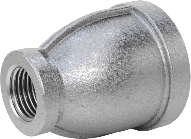 Düşük Basınçlı Boru Bağlantı Elemanı, Galvanizli Demir, Düz Redüktör, 3/8 x 1/8 NPT Dişi