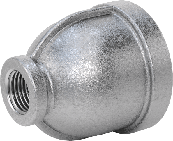 Düşük Basınçlı Boru Bağlantı Elemanı, Galvanizli Demir, Düz Redüktör, 1/2 x 1/8 NPT Dişi