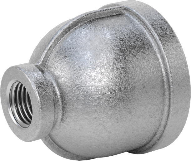 Düşük Basınçlı Boru Bağlantı Elemanı, Galvanizli Demir, Düz Redüktör, 1 x 1/4 NPT Dişi