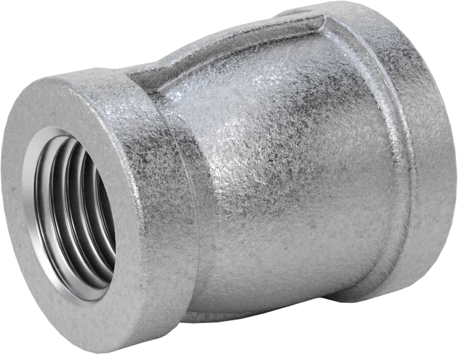 Düşük Basınçlı Boru Bağlantı Elemanı, Galvanizli Demir, Düz Redüktör, 3/8 x 1/4 NPT Dişi