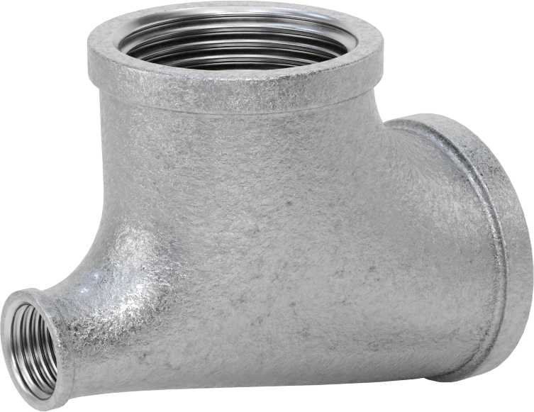 Düşük Basınçlı Boru Bağlantı Elemanı, Galvanizli Demir, Dik Açılı T İndirgeci, 1 x 1/4 NPT Dişi