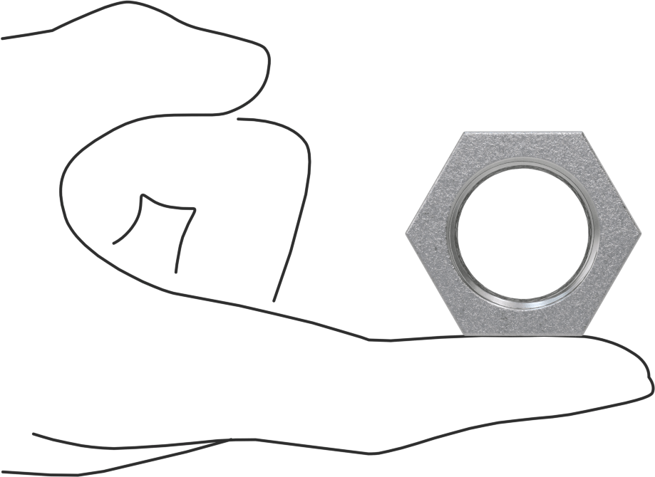 Düşük Basınçlı Boru Bağlantı Elemanı, Galvanizli Demir, Burç Adaptörü, 1 NPT Erkek x 3/4 NPT Dişi