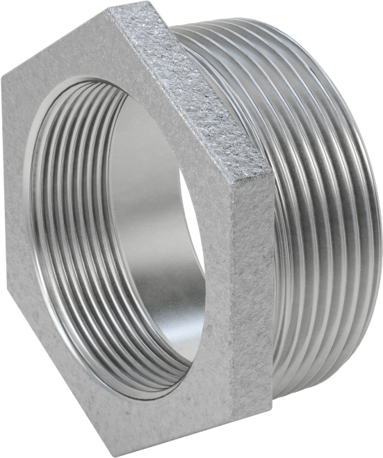Düşük Basınçlı Boru Bağlantı Elemanı, Galvanizli Demir, Burç Adaptörü, 2-1/2 Erkek x 2 Dişi NPT