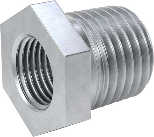 Düşük Basınçlı Boru Bağlantı Elemanı, Galvanizli Çelik, Burç Adaptörü, 1/4 Erkek x 1/8 Dişi NPT
