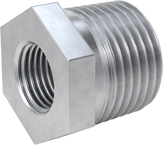 Düşük Basınçlı Boru Bağlantı Elemanı, Galvanizli Çelik, Burç Adaptörü, 3/8 Erkek x 1/8 Dişi NPT