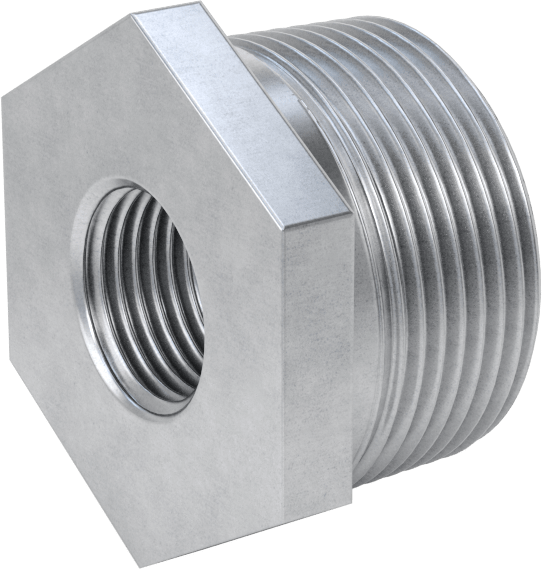Düşük Basınçlı Boru Bağlantı Elemanı, Galvanizli Çelik, Burç Adaptörü, 1-1/4 Erkek x 1/2 Dişi NPT