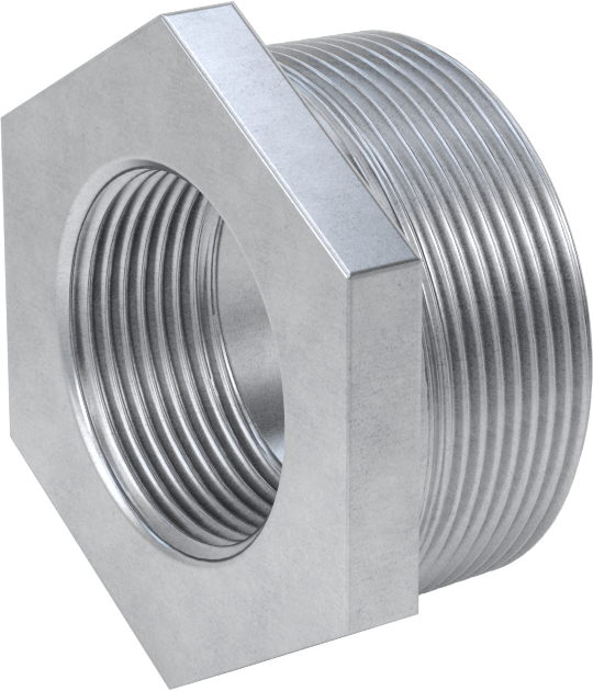 Düşük Basınçlı Boru Bağlantı Elemanı, Galvanizli Çelik, Burç Adaptörü, 2 Erkek x 1-1/4 Dişi NPT