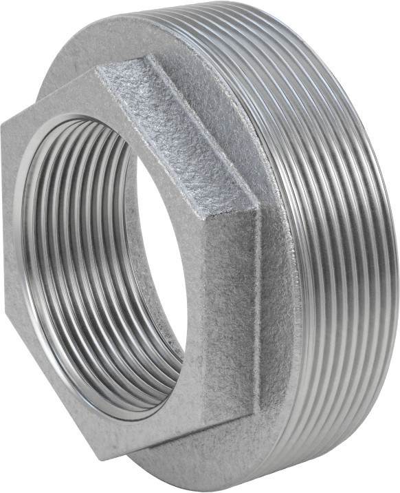 Düşük Basınçlı Boru Bağlantı Elemanı, Galvanizli Demir, Burç Adaptörü, 4 Erkek x 2-1/2 Dişi NPT
