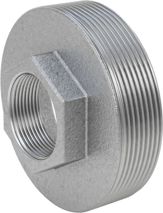 Düşük Basınçlı Boru Bağlantı Elemanı, Galvanizli Demir, Burç Adaptörü, 4 Erkek x 1-1/2 Dişi NPT