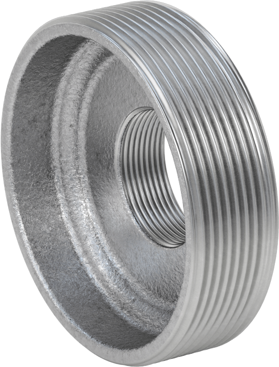 Düşük Basınçlı Boru Bağlantı Elemanı, Galvanizli Demir, Burç Adaptörü, 4 Erkek x 1-1/2 Dişi NPT