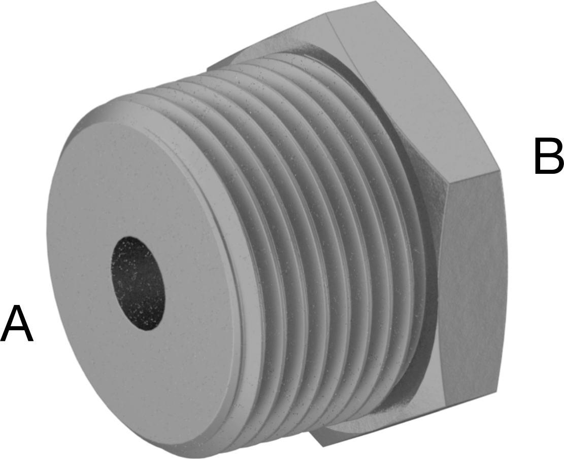 Düşük Basınçlı Boru Bağlantı Elemanı, Galvanizli Demir, Burç Adaptörü, 1 NPT Erkek x 1/8 NPT Dişi