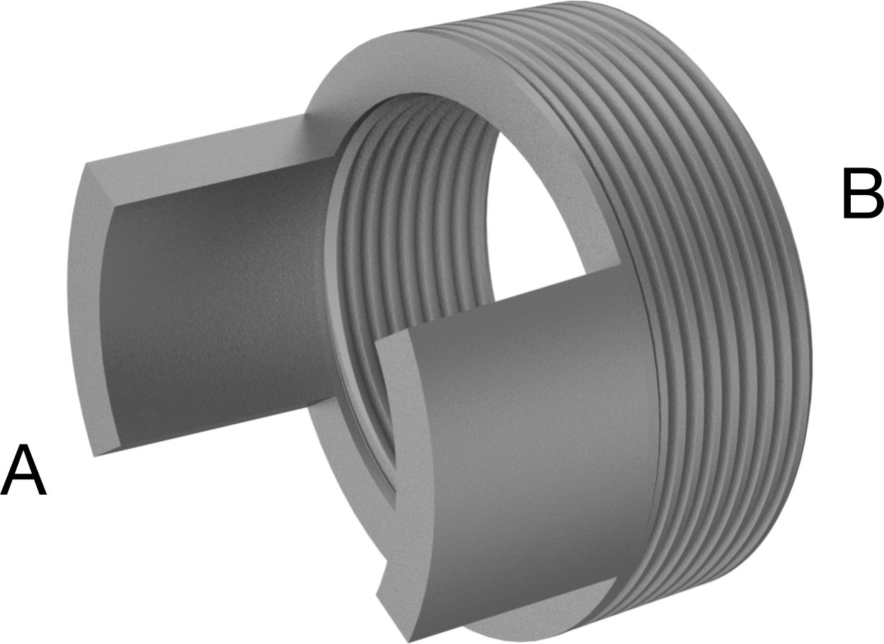 Düşük Basınçlı Boru Bağlantı Elemanı, Galvanizli Demir, Burç Adaptörü, 2 Erkek x 1-1/2 Dişi NPT