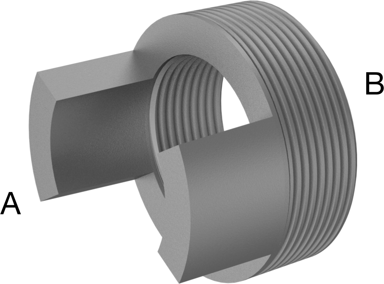 Düşük Basınçlı Boru Bağlantı Elemanı, Galvanizli Demir, Burç Adaptörü, 2 Erkek x 1-1/4 Dişi NPT