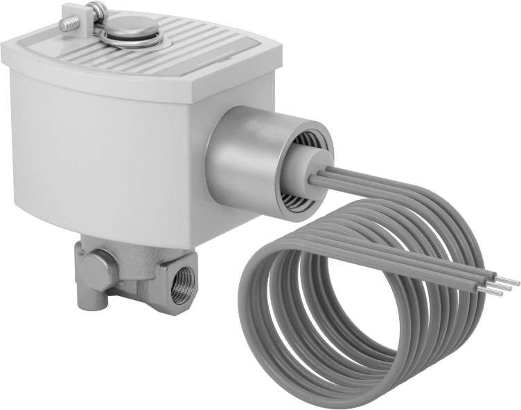 Premium Kompakt Solenoid Açma/Kapama Valfi, Normalde Açık, 120V AC, 1/8 NPT Dişi, 0,21 Cv