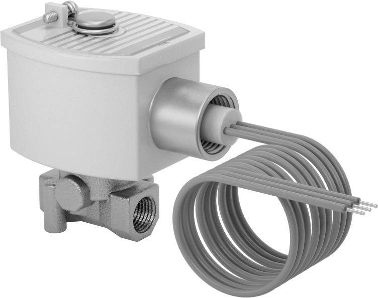 Premium Kompakt Solenoid Açma/Kapama Valfi, Normalde Açık, 120V AC, 1/4 NPT Dişi, 0,21 Cv