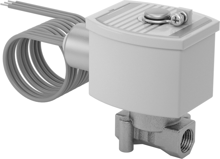 Premium Kompakt Solenoid Açma/Kapama Valfi, Normalde Açık, 24V DC, 1/4 NPT Dişi, 0,06 Cv