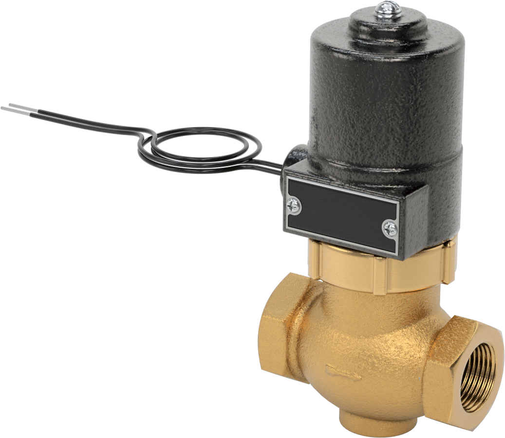 Buna-N Contalı Bronz Solenoid Açma/Kapama Vanası, Normalde Kapalı, 1 NPT Dişi, 160 Maksimum PSI