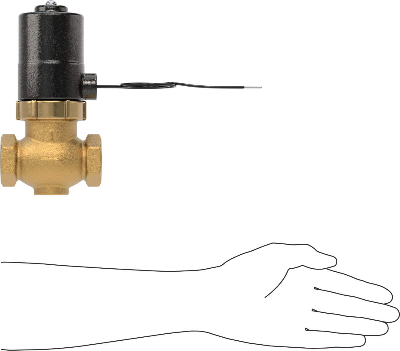 Buna-N Contalı Bronz Solenoid Açma/Kapama Vanası, Normalde Kapalı, 1 NPT Dişi, 160 Maksimum PSI
