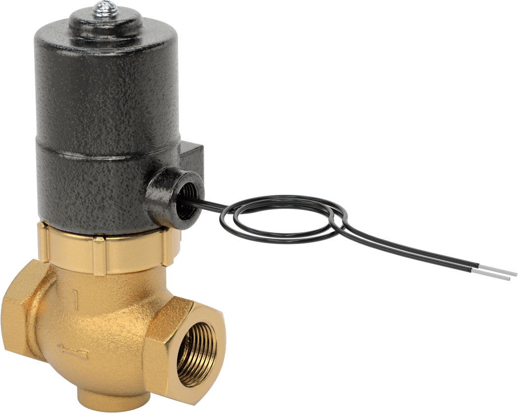 Buna-N Contalı Bronz Solenoid Açma/Kapama Vanası, Normalde Kapalı, 1 NPT Dişi, 160 Maksimum PSI
