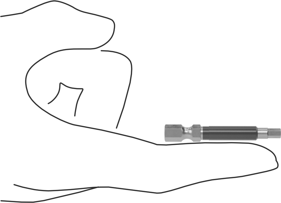 Darbeli Tornavidalar için Altıgen Uç, Elektrikli Aletler için 1/4" Altıgen Şaft, 9/64" Boyut