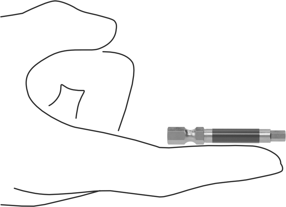 Darbeli Tornavidalar için Altıgen Uç, Elektrikli Aletler için 1/4" Altıgen Şaft, 5/32" Boyut
