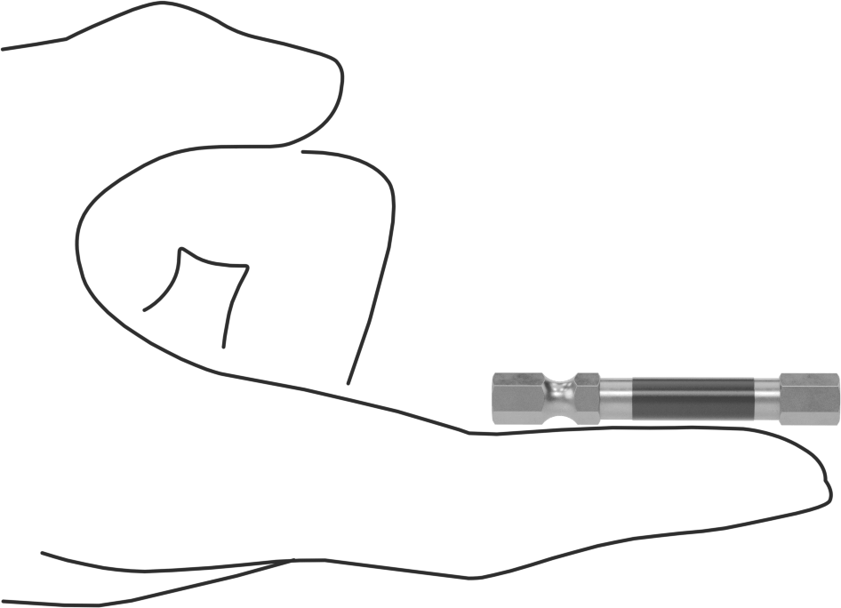 Darbeli Tornavidalar için Altıgen Uç, Elektrikli Aletler için 1/4" Altıgen Şaft, 1/4" Boyut