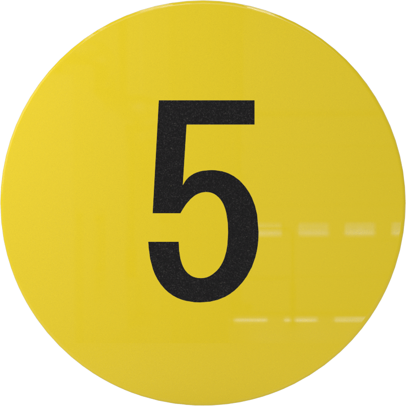 2" Çaplı Envanter Etiketleri, Sayı (5)