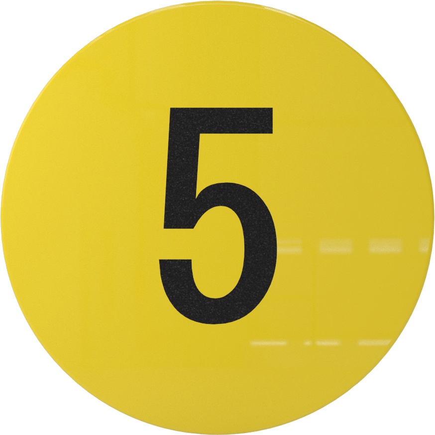 3" Çaplı Envanter Etiketleri, Sayı (5)