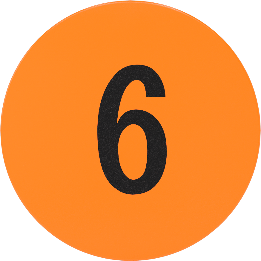 3" Çaplı Envanter Etiketleri, Sayı (6)