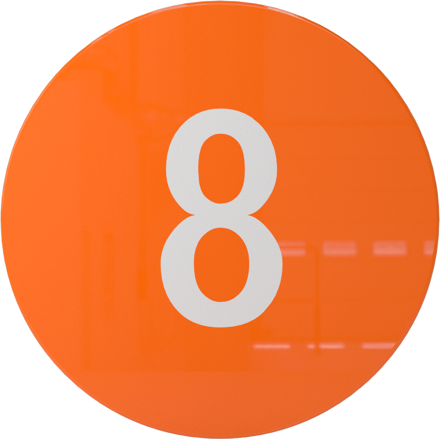 3" Çaplı Envanter Etiketleri, Sayı (8)