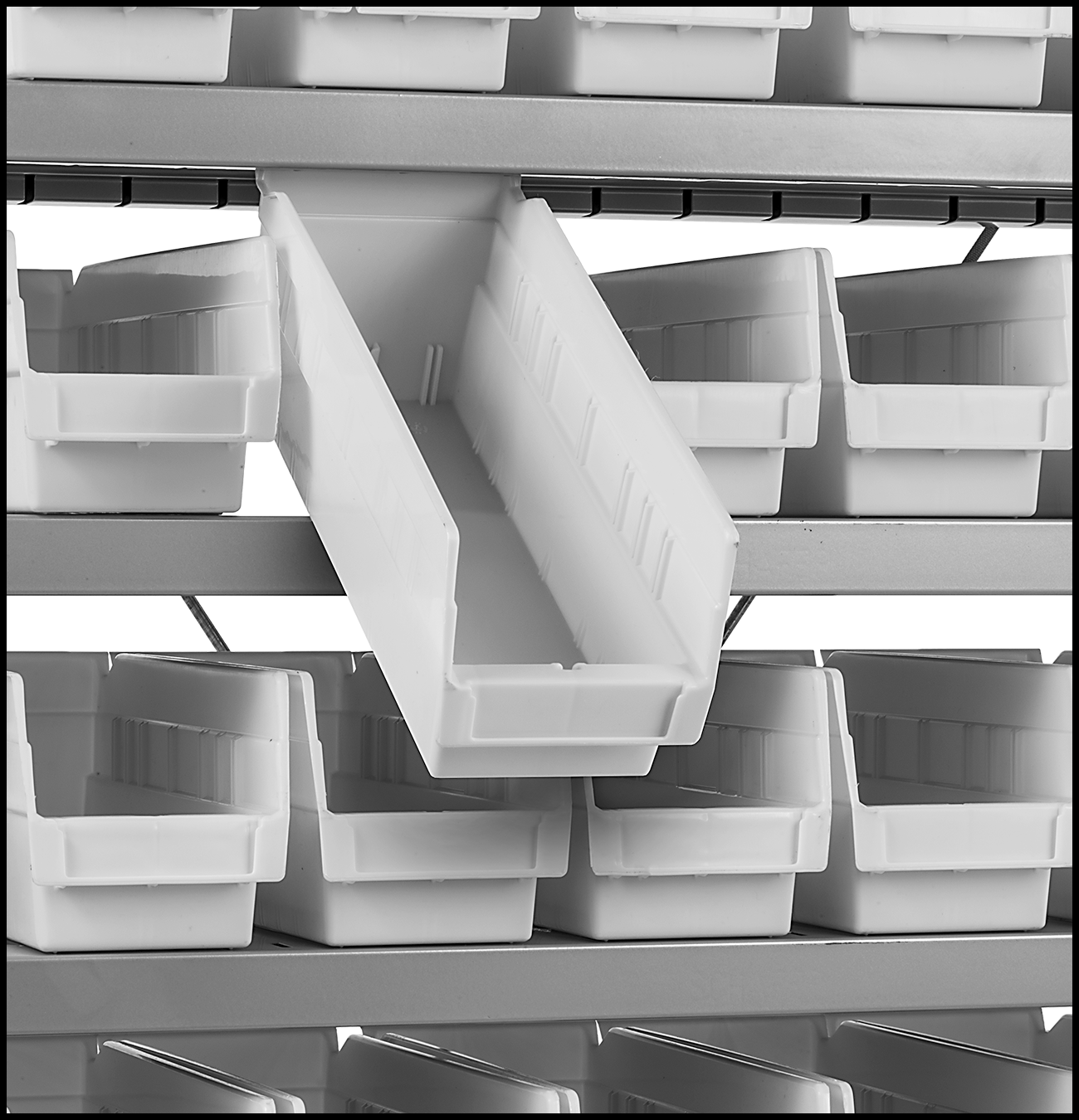 İç İçe Geçen Plastik Kutu, 4" Yükseklik, 4-1/8" Genişlik, 11-5/8" Derinlik
