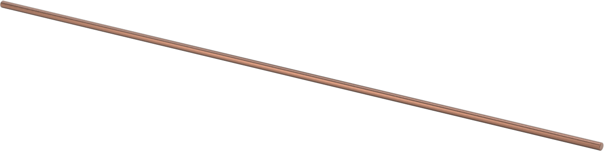Elektrik İletken Tungsten Bakır Çubuk, 1/8“ Çap x 12” Uzunluk