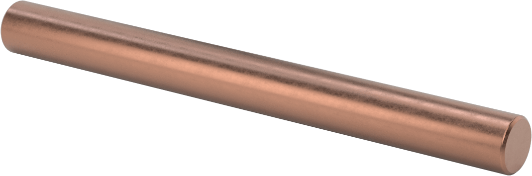 Elektrik İletken Tungsten Bakır Çubuk, 3/4“ Çap x 8” Uzunluk