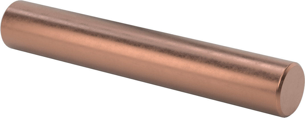 Elektrik İletken Tungsten Bakır Çubuk, 1-1/4“ Çap x 8” Uzunluk