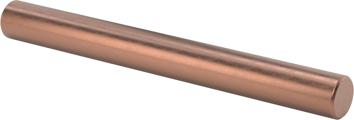 Elektrik İletken Tungsten Bakır Çubuk, 1-1/4“ Çap x 12” Uzunlukta