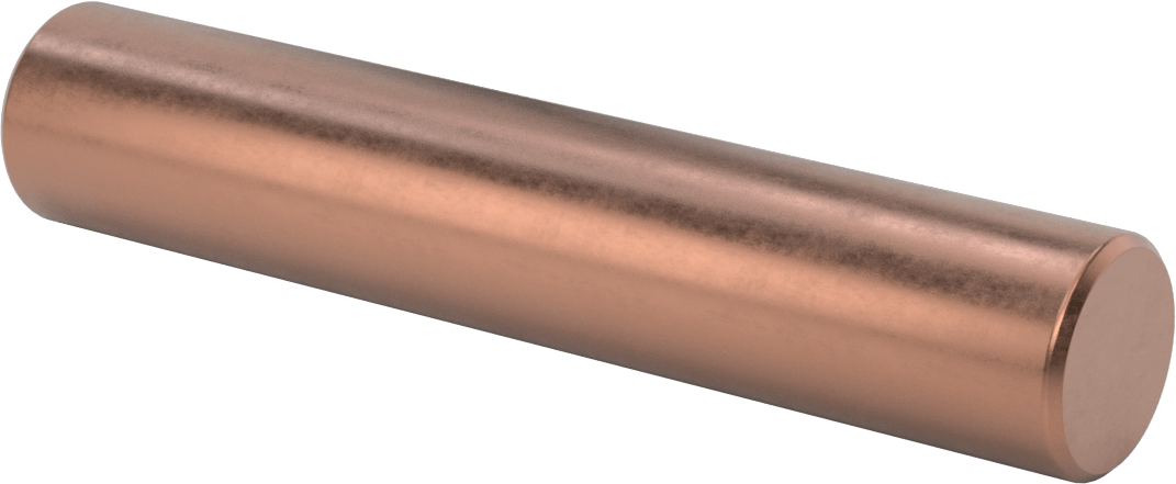 Elektrik İletken Tungsten Bakır Çubuk, 1-1/2“ Çap x 8” Uzunluk