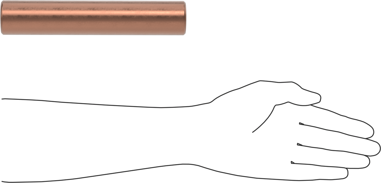 Elektrik İletken Tungsten Bakır Çubuk, 1-1/2“ Çap x 8” Uzunluk
