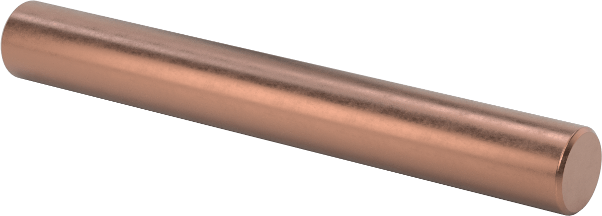 Elektrik İletken Tungsten Bakır Çubuk, 1-1/2“ Çap x 12” Uzunluk